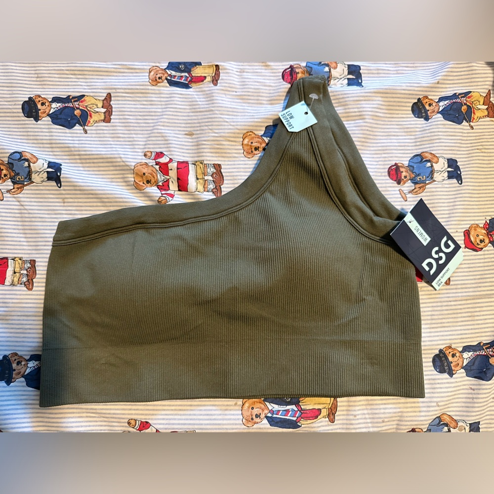NWT DSG Women's Ribbed One Shoulder Bra